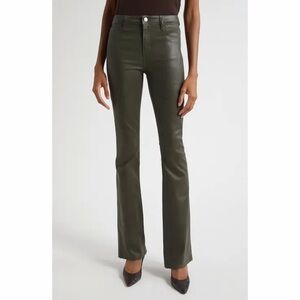 NWT Joe's Jeans High Rise Bootcut Flawless Coated Dark Olive Women Jeans